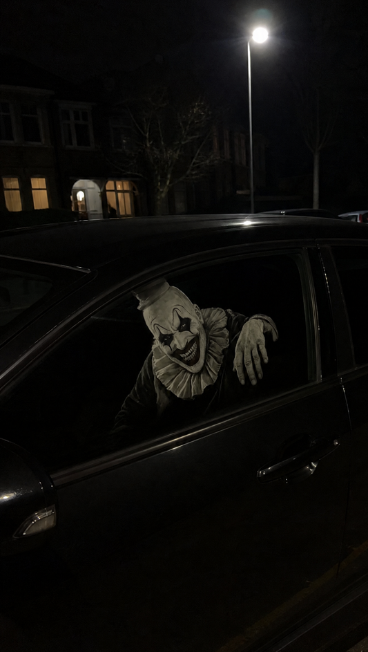 Clown Art Car Window Sticker